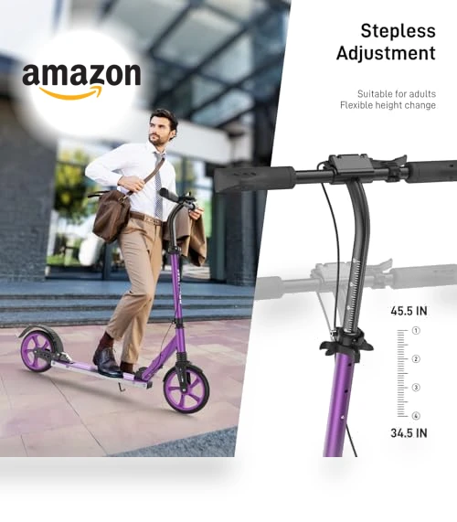 Foldable Kick Scooter with Big Wheels — Push Scooters, WAYPLUS