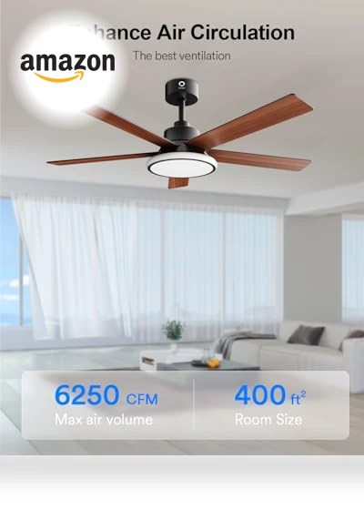 Smart Ceiling Fan with Lights — Ceiling Fan Wall Controls, Lumary