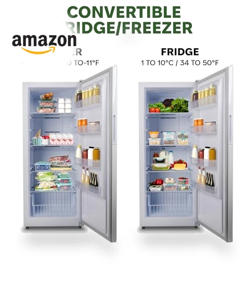 Upright Convertible Fridge/Freezer — Mini Fridges, Hamilton Beach