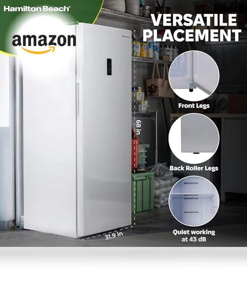 Upright Convertible Fridge/Freezer — Mini Fridges, Hamilton Beach