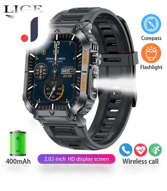 Bluetooth Call Smartwatch with LED Backlight — Smartwatches, LIGE