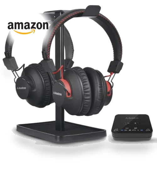 Dual Bluetooth Headphones & Transmitter for Wireless TV Watching — Wireless Headsets for Powersports, Avantree