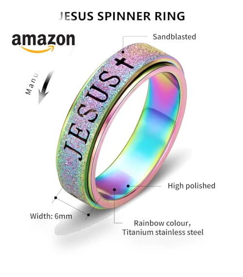 Fidget Spinner Anxiety Ring — Stress Relievers, Afftiny Jewelry