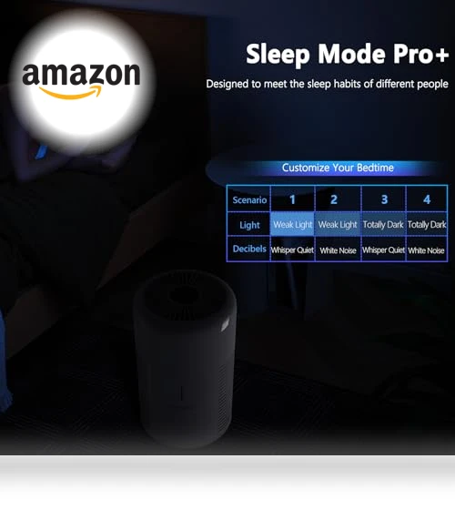 HEPA Air Purifier with Desk Lamp — Activated Carbon Air Purifiers