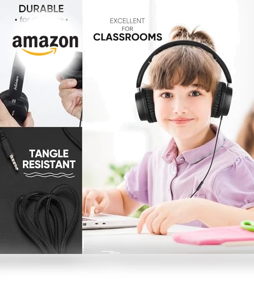 Kids Headphones 10-Pack for School Bulk Set — In-Ear Headphones, A+ Scholars