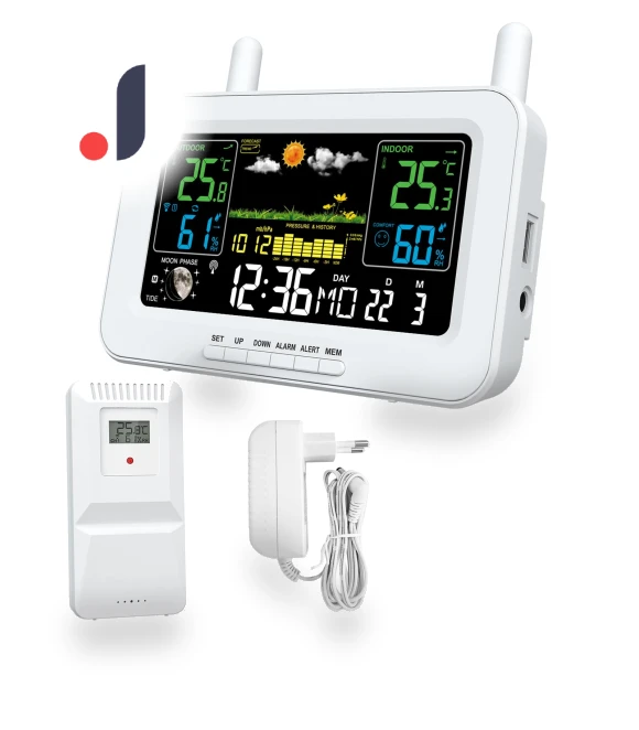 Smart Weather Station with Color Screen — Barometers, TOMTOP JMS