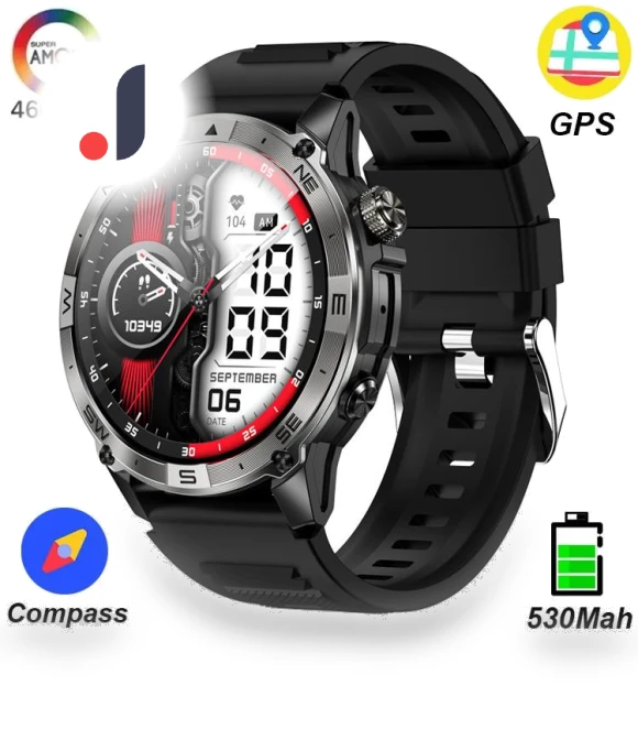 GPS Smart Watch with Compass and Air Pressure — Smartwatches, SACOSDING
