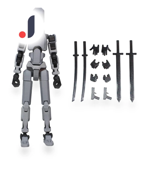 Multi-Joint Mobile Robot 3D Printed Model — Display Stands, Blackrose