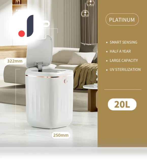Smart Trash Can with UV Light — Kitchen Cans, Refreshing Home