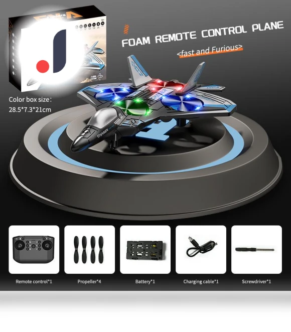 Electric Foam Fighter with One-Button Return — Flying Toys, All About Drones