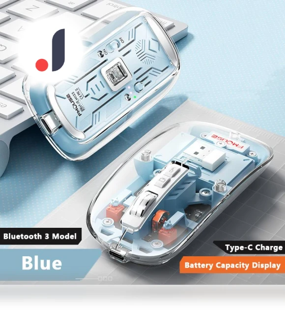 Bluetooth Wireless Mouse with LED Battery Display — Mouse Pads, VAORLO