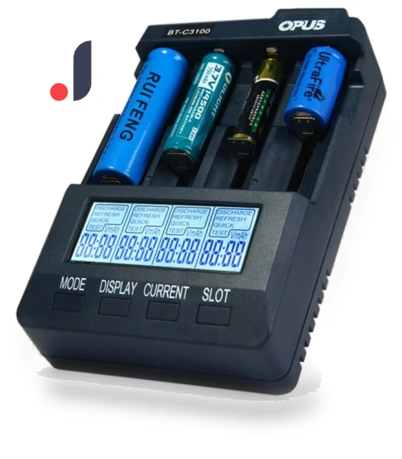 Digital Smart 4-Slot LCD Charger — Chargers, chest