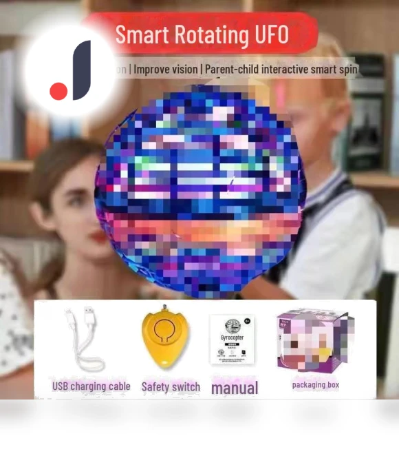 Glowing Smart UFO Flying Ball — Interactive Figures & Robots, Serene Greens