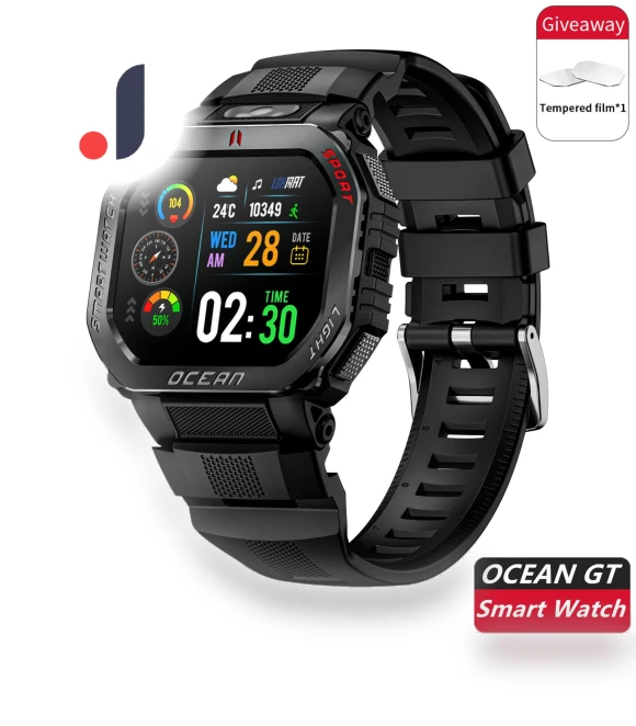Ocean GT Waterproof Durable Outdoor Smartwatch — Smartwatches, LOKMAT