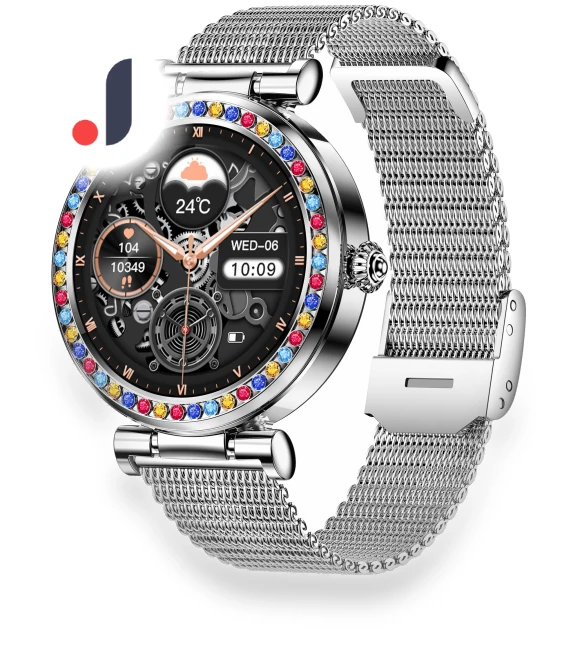 1.27-inch Steel Strap Women's Waterproof Smart Watch with Diamond Decoration — Wearable Accessories, Tiktkkkk