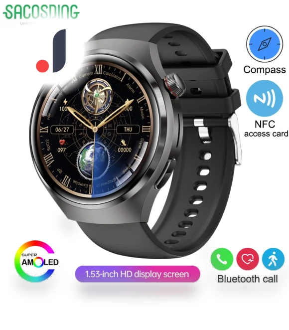 2-in-1 Headphones Compass Smart Watch — Wearable Accessories, SACOSDING