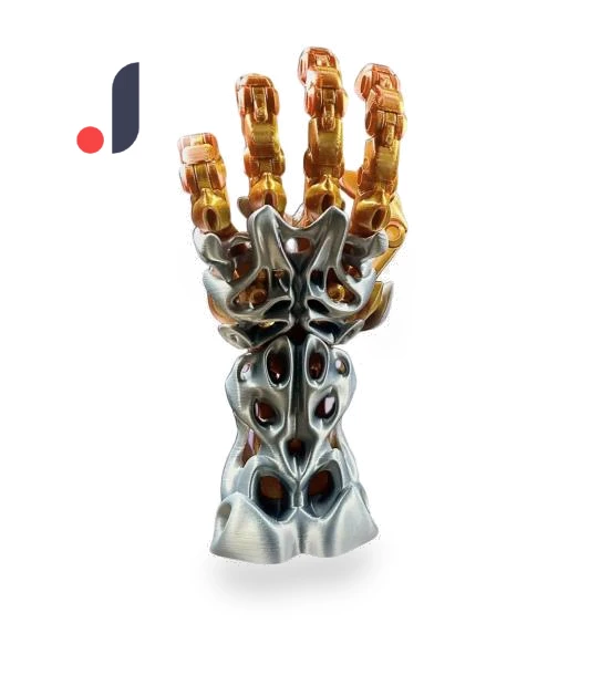 3D-printed manipulator, mechanical hand with movable finger joints — 3D Printing Solutions, Modemax