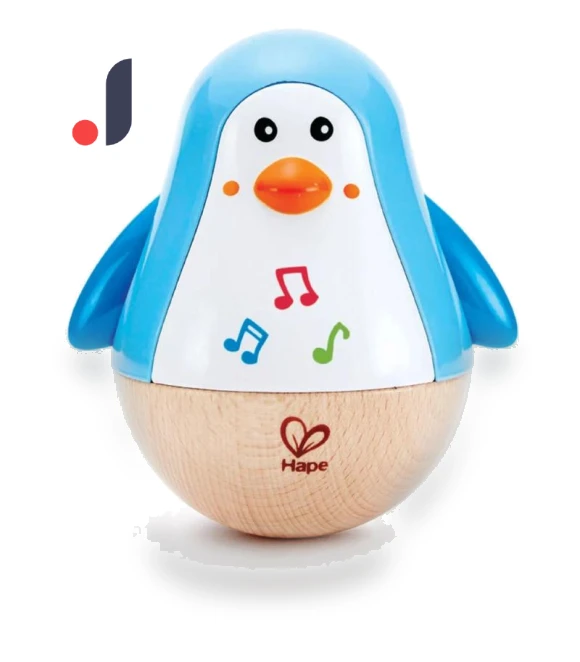 Penguin Musical Tumbler Toy — Infant & Early Childhood Playthings, TinyJoy