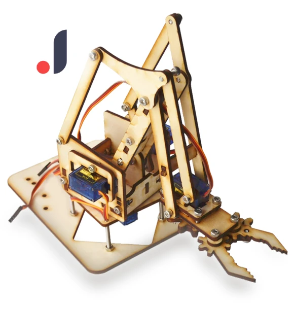 Robotic Arm Kit with 4 Servo Motors — Robotics Components, Omi Japan Products