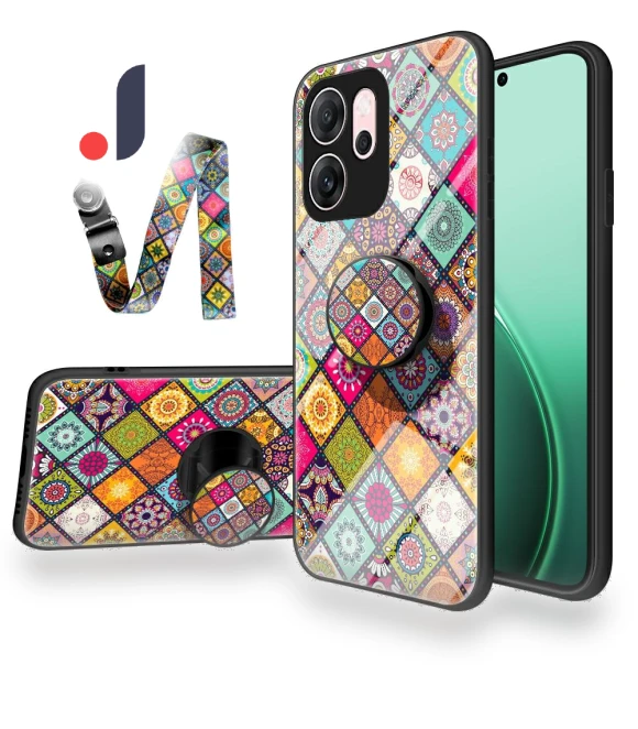 Ethnic Pattern Phone Cover with Kickstand and Strap — Phone Accessories, Smartwatch 2025