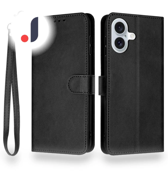 Flip Stand Calf Texture PU Leather Wallet Phone Cover with Strap — Flip Cases, Smartwatch 2025