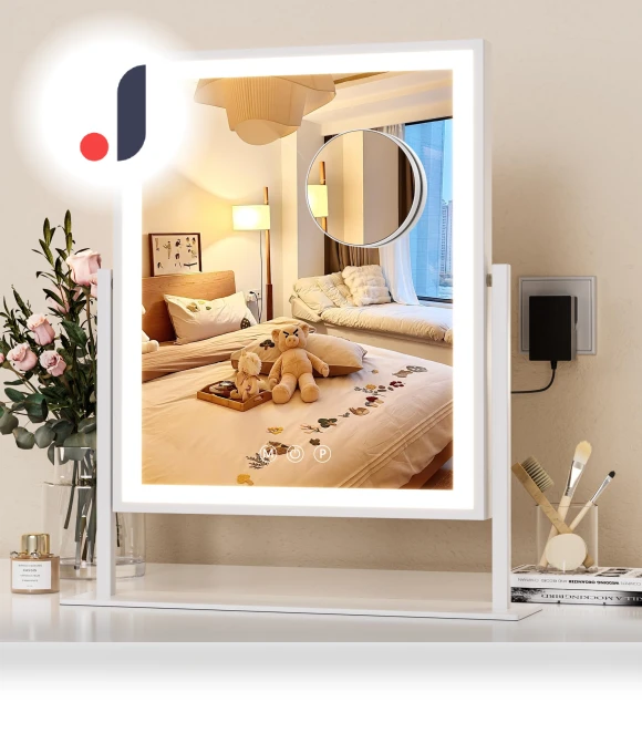 Lighted Makeup Actress Tabletop Mirror — Compact & Travel, Boasorte Lounge