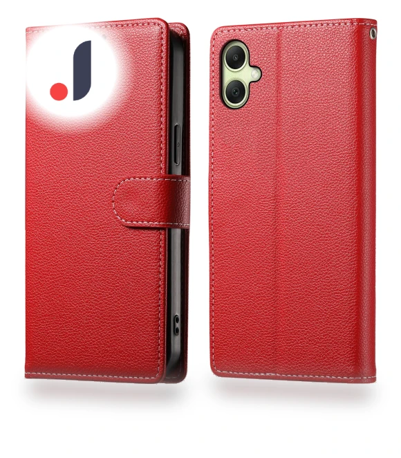 Magnetic Snap Litchi Texture Leather Wallet Phone Cover with Wrist Strap — Phone Accessories, Smartwatch 2025