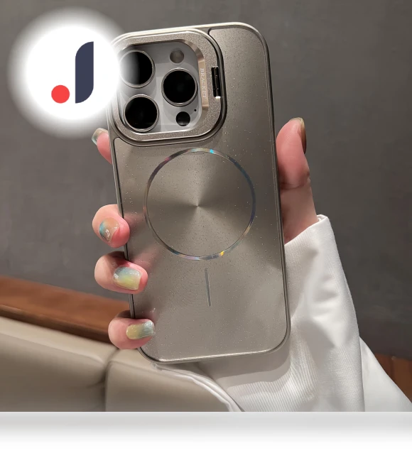 Starry Glitter PC Phone Cover Case with Lens Frame Kickstand — Phone Accessories, Smartwatch 2025