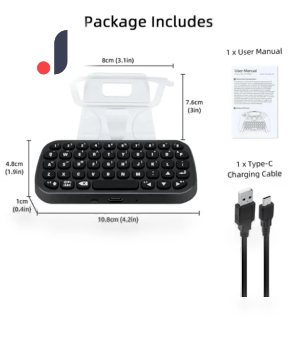 Wireless Bluetooth Mini Keyboard for PS5 Controller — Gaming Keyboards, FourAll