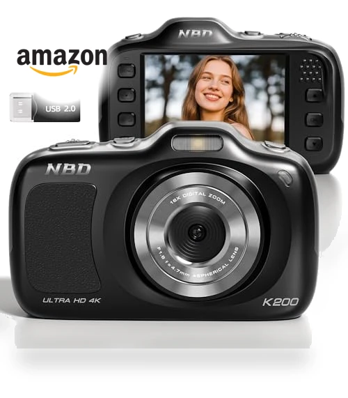 4K Digital Camera with Beauty Mode — Compact Digital Cameras, NBDDIGITAL