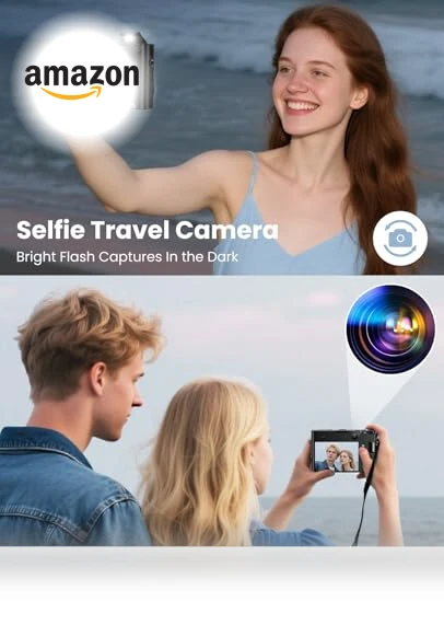 4K Digital Camera with Dual-Lens for Photography and Video — Mirrorless Cameras, Aasonida