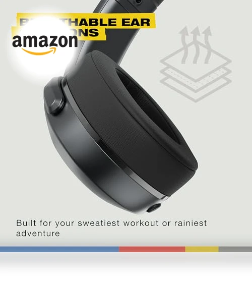 Active Wireless Bluetooth Headphones with Multi-Sensory Bass — In-Ear Headphones, Skullcandy