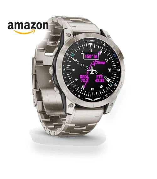 Aviator Smartwatch with GPS Moving Map — Aviation Navigation Systems, Garmin