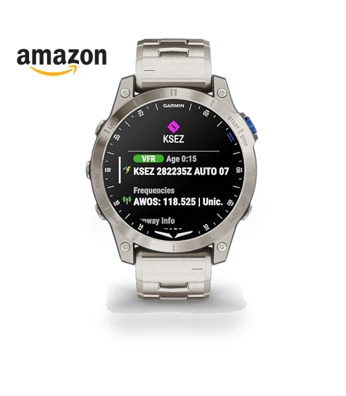 Aviator Smartwatch with GPS Moving Map — Aviation Navigation Systems, Garmin