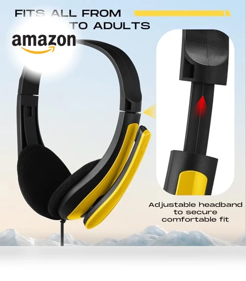 Classroom Headphones with Microphone — Over-Ear Headphones, Yunsailing