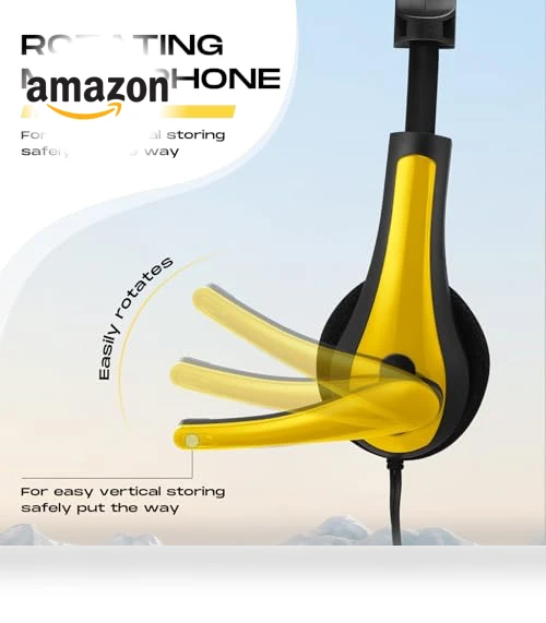 Classroom Headphones with Microphone — Over-Ear Headphones, Yunsailing