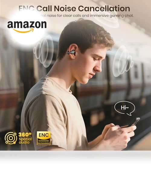 Clip On Earbuds Bluetooth 5.4 Wireless Earbuds Open Ear Bone Conduction Headphones — In-Ear Headphones, SIAWAG