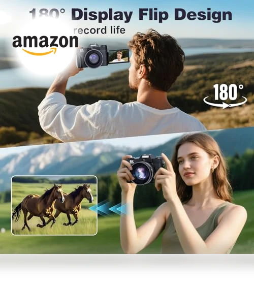 Digital Camera for Photography and Vlogging — Compact Digital Cameras, YAGPECL