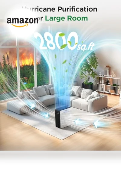 Double-Sided Air Purifier with PM 2.5 Monitor — Activated Carbon Air Purifiers, Mooka