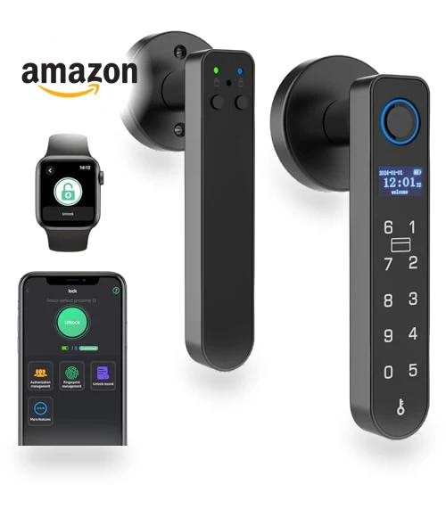 Fingerprint Handle Door Lock — Smart Home Security, eLinkSmart