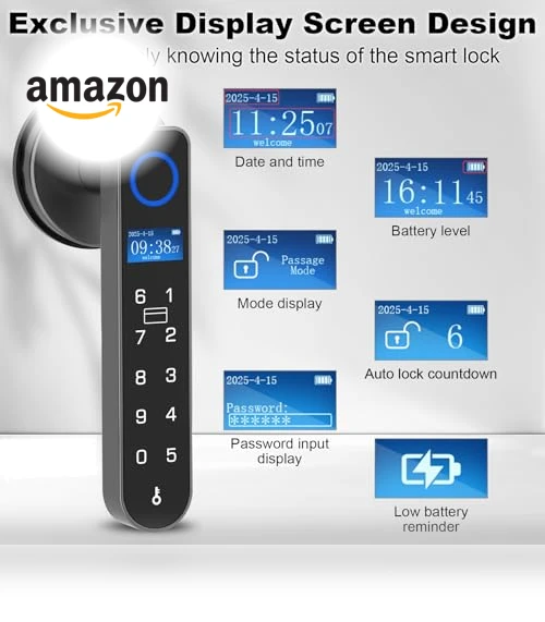 Fingerprint Handle Door Lock — Smart Home Security, eLinkSmart