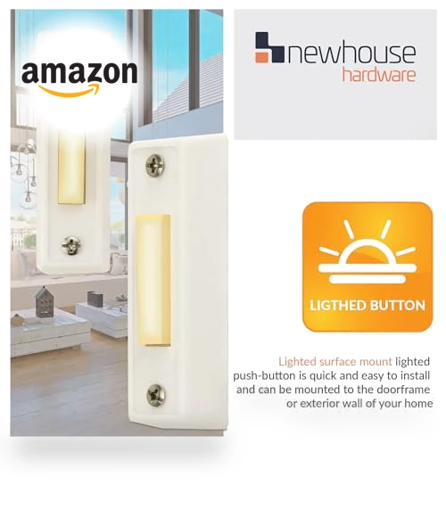Hardwired Chime Kit with Transformer and Surface-Mount Button — Kits, Newhouse Hardware