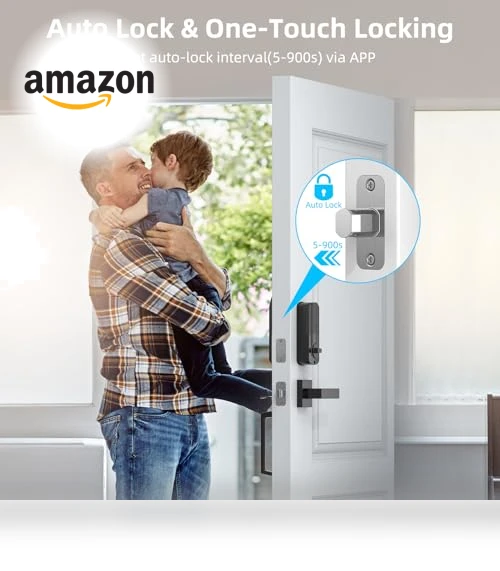 Keyless Entry Door Locks Handle Set — Smart Home Security, Miuedo