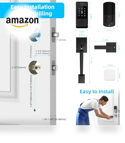 Keyless Entry Door Locks Handle Set — Smart Home Security, Miuedo