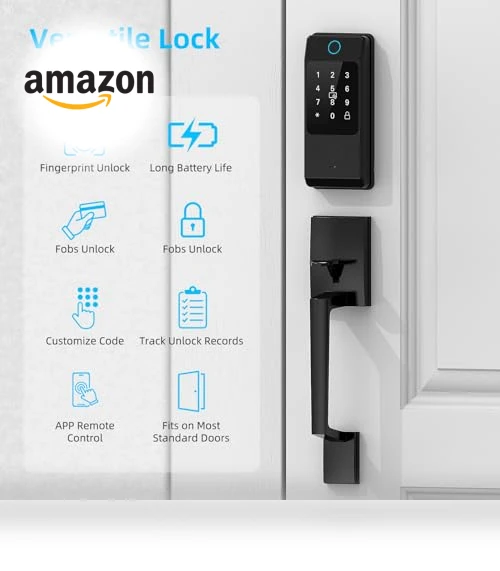 Keyless Entry Door Locks Handle Set — Smart Home Security, Miuedo