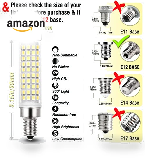 LED Candelabra Bulbs — Incandescent, ALIDE