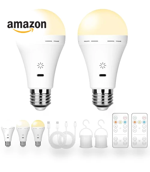 Rechargeable Light Bulb With Remote Control — LED, BOBOPAI