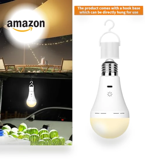 Rechargeable Light Bulb With Remote Control — LED, BOBOPAI