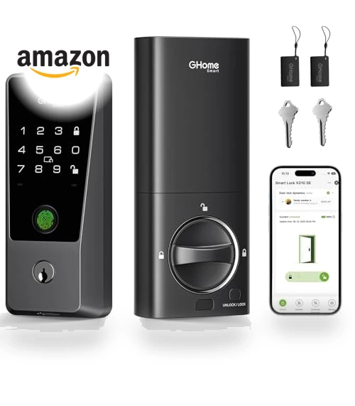 Smart Fingerprint Door Lock with WiFi — Smart Home Security, GHome Smart