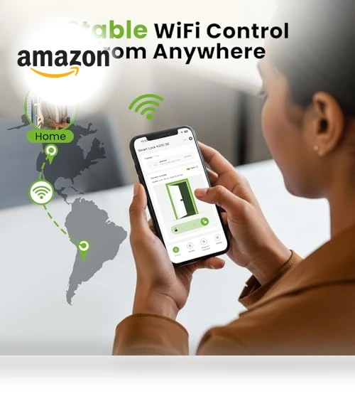 Smart Fingerprint Door Lock with WiFi — Smart Home Security, GHome Smart